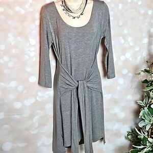 A New Day | Gray Tshirt Tie Waist Dress